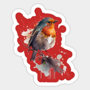 Robin Bird Watercolor 7.0 T-Shirt Sticker